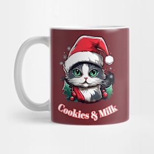 Cookies & Milk - Christmas Cat - Winter Holiday Mug